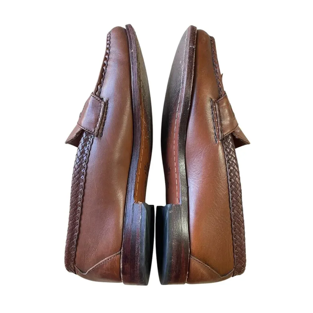 Allen Edmonds Maxfield Tassel Loafer Brown Leather Mens 10 D Shoes